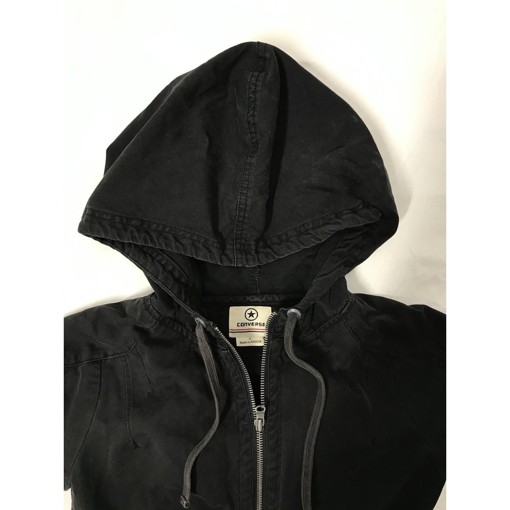 Converse All Star Fairygrunge Canvas Draped Hood Zip Up Jacket Woman's Size S - Picture 16 of 16